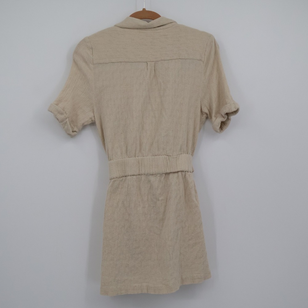 Free People Clementine Mini Dress Womens S Beige Safari Resort Coastal Beach - Picture 4 of 16